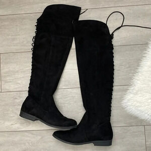L4L Over The Knee Boots Faux Suede, Size 8.5